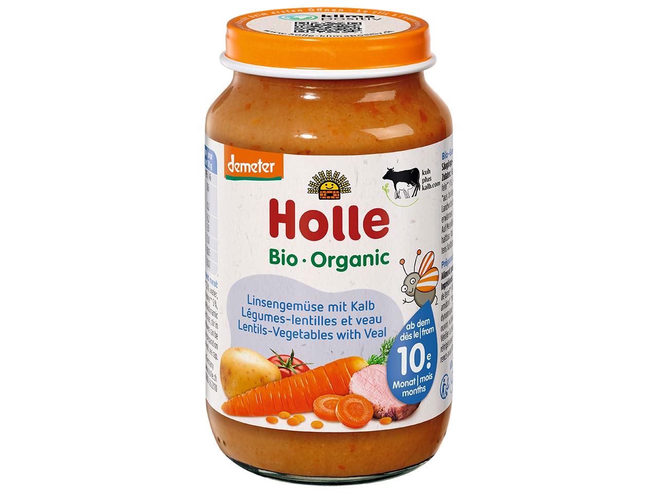 Holle Bio-Linsengemüse mit Kalb, ab 10. Monat, Beikost, 220 g