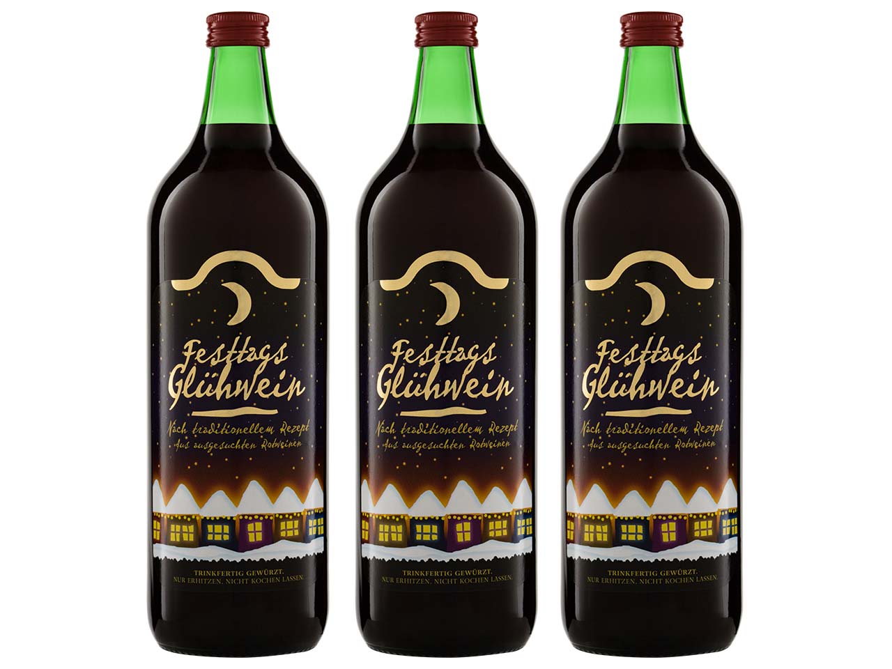 Bio-Festtagsglühwein-Paket, rot, 3 x 0,75 l