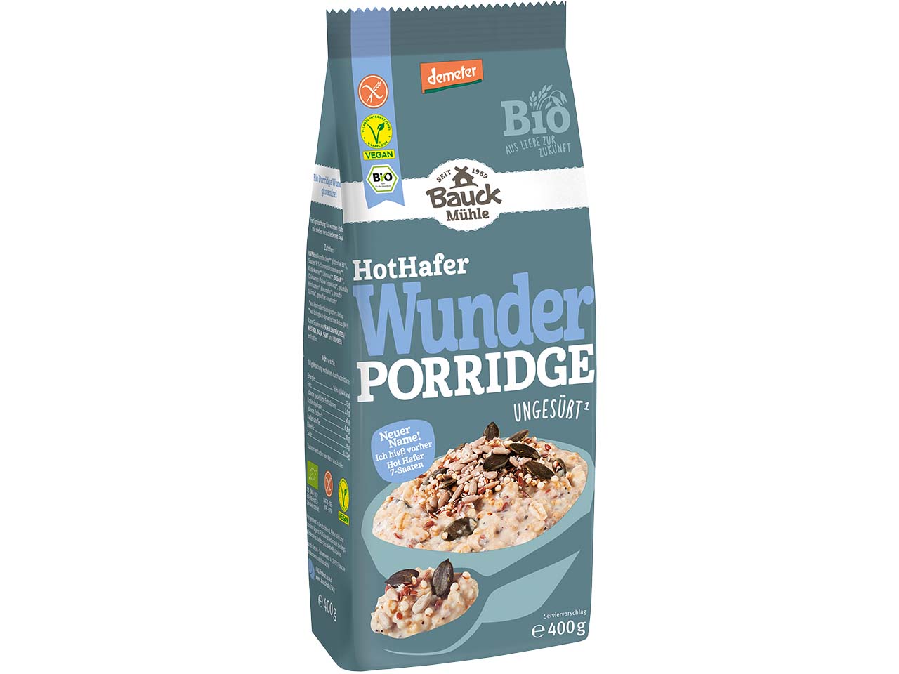 Bauckhof Bio-Porridge aus Hafer '7-Saaten', 400 g