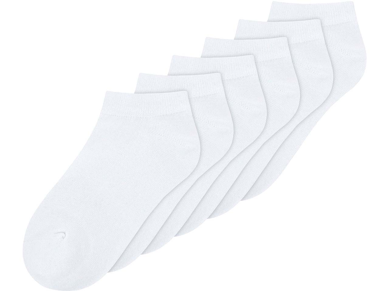MELA 6er-Pack Bio-Sneaker-Socken, weiß, Gr. 43/46