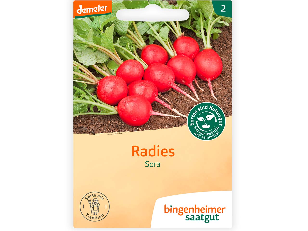 bingenheimer saatgut Bio-Samen Radieschen "Sora", 1 Stk.