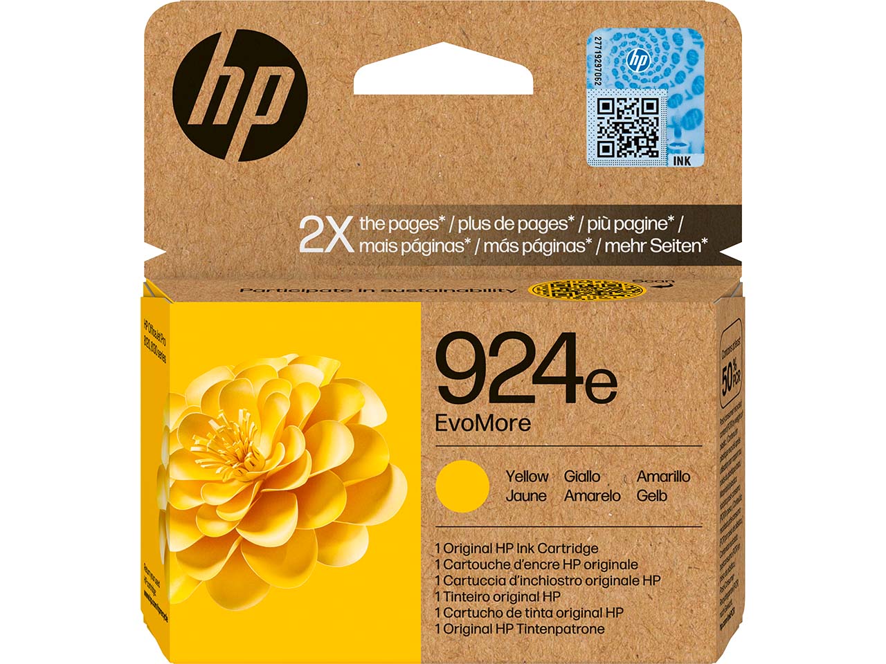 HP Tintenpatrone 4K0U9NE, Nr. 924e gelb