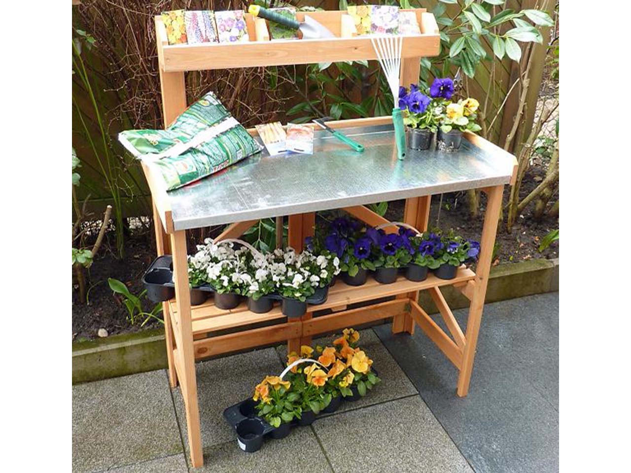 Pflanztisch klappbar mit Ablage