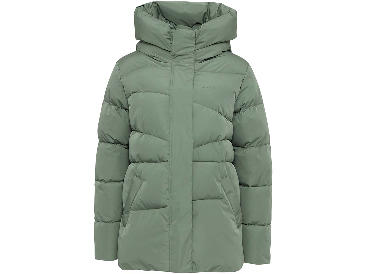 MAZINE Damen-Steppjacke "Wanda" mit großer Kapuze, sea green, Gr. XS