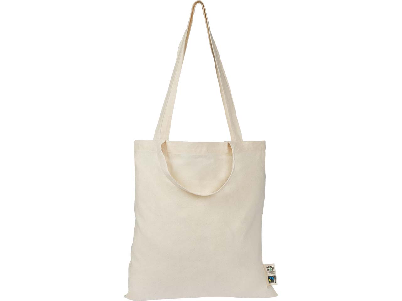 memo Bio-Baumwoll-Tragetasche mit langem und kurzem Henkel