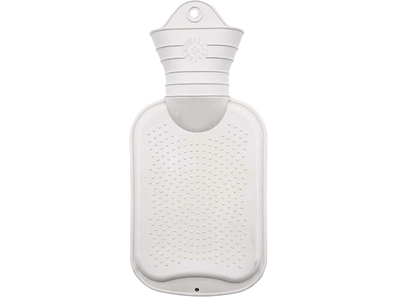 Fair Zone Wärmflasche aus Naturkautschuk, 0,7 l, weiß