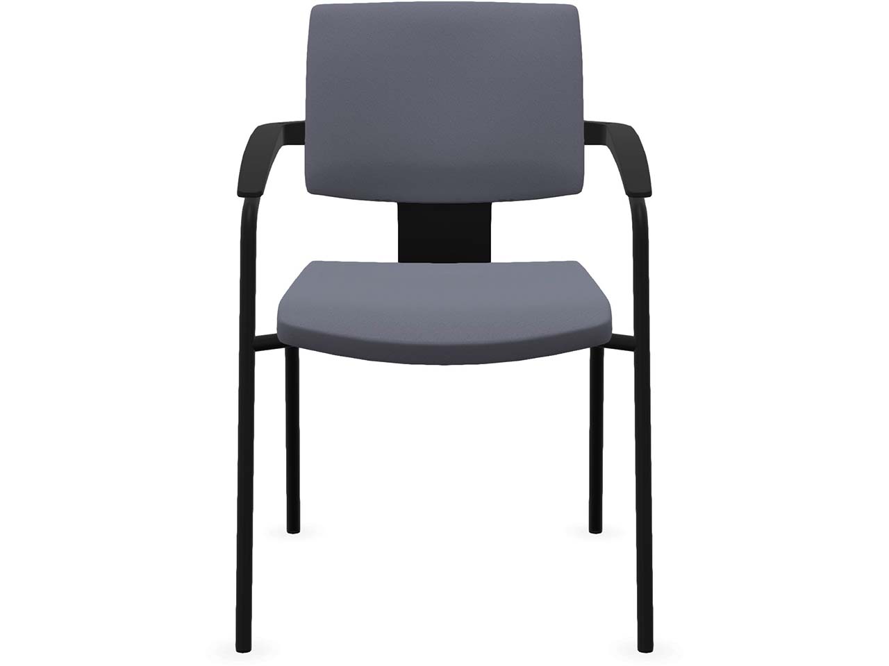 Profim Besucherstuhl "XENON" mit Armlehnen, stapelbar, schwarz, Stoff: lavendel