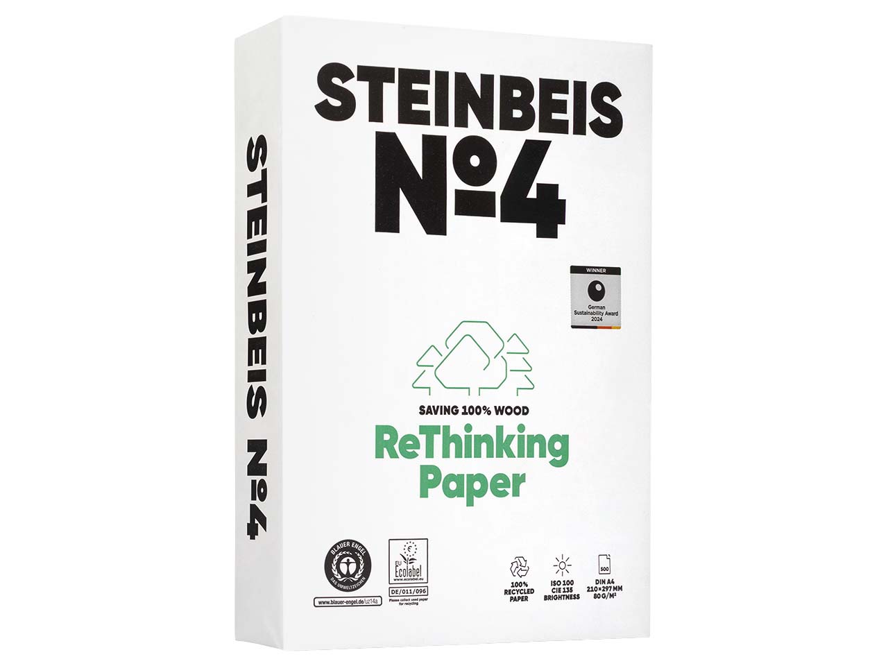 500 Blatt Steinbeis Recycling-Kopierpapier 'EvolutionWhite' DIN A4