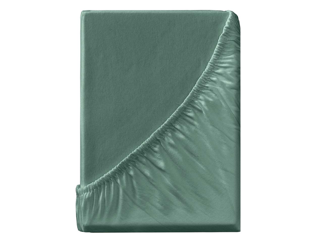 Spannbettlaken "Eco-Jersey-Interlock" aus Bio-Baumwolle 140-160 x 200 cm, lorbeer