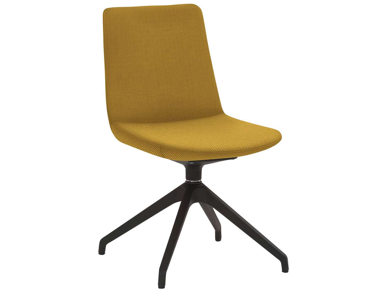 Besucherstuhl "2008" mit Sternfuß-Gestell, gelb