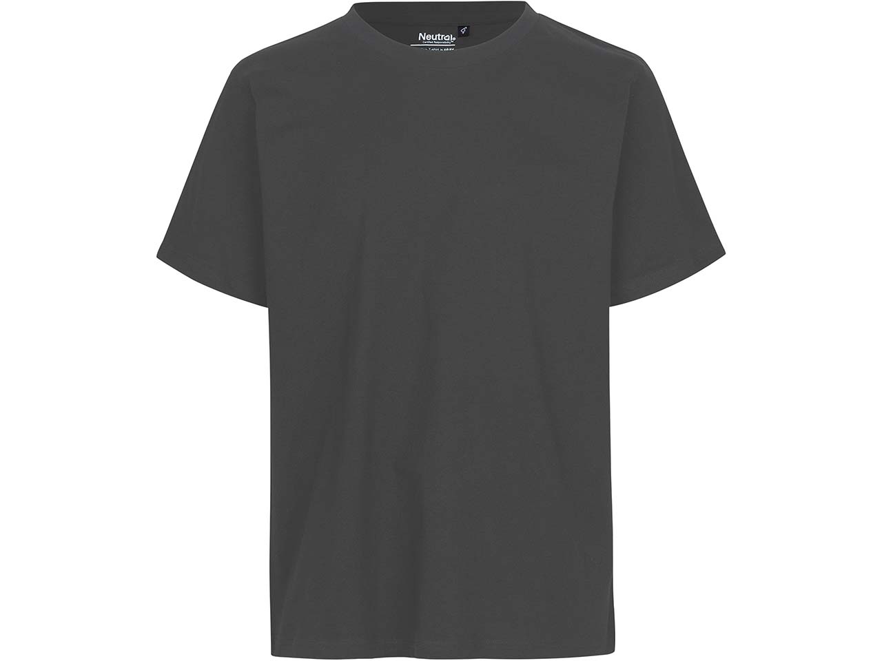 Neutral Bio-Unisex-T-Shirt mit Rundhalsausschnitt, charcoal, Gr. XS