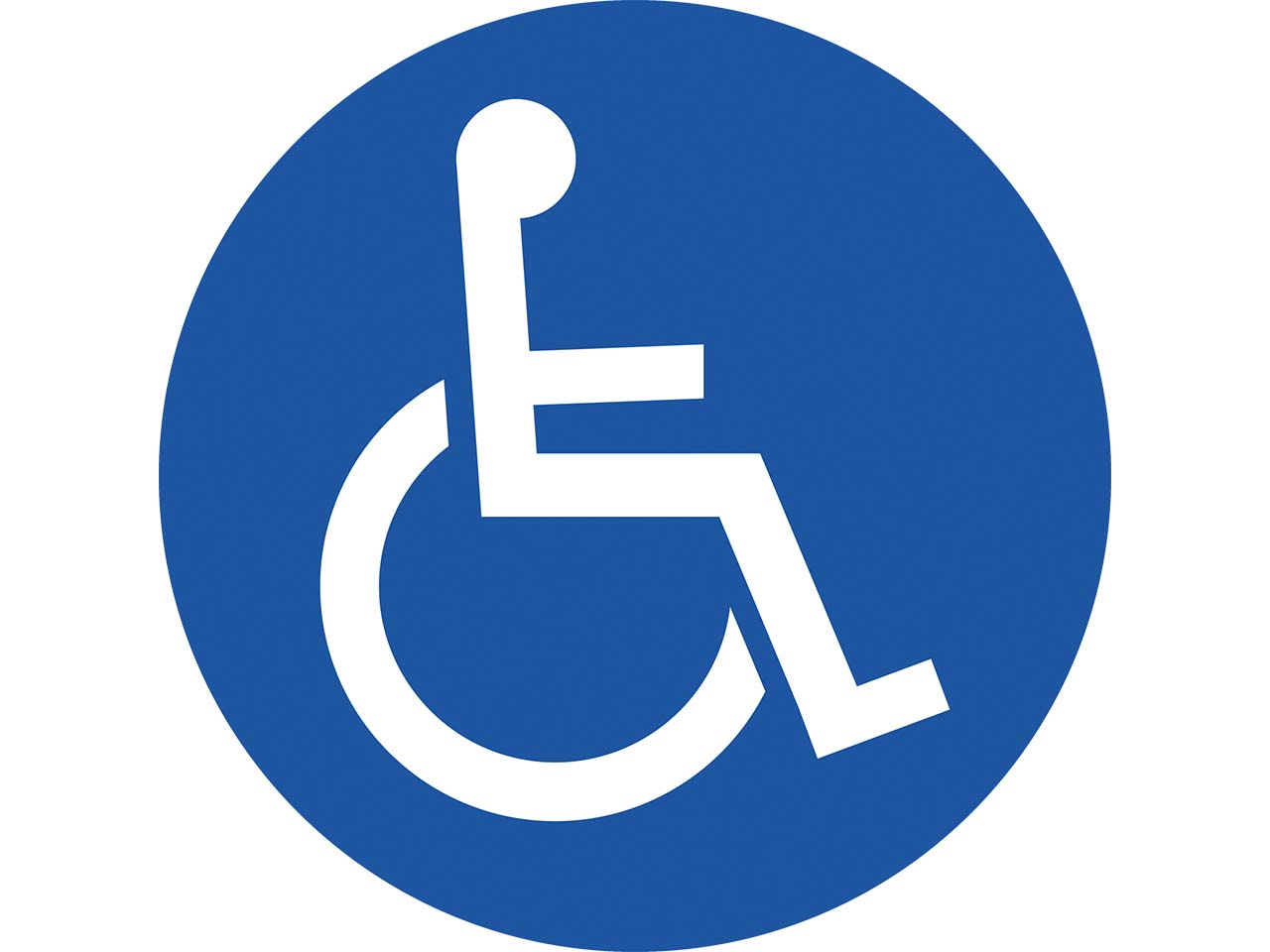 Exacompta Hinweisschild "Reserviert für Schwerbehinderte" 700µ, PP, Ø 30 cm