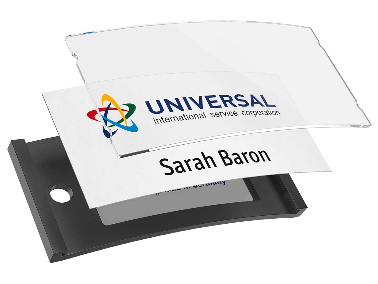 Avery Zweckform 10 Namensschilder 'Polar30' mit Magnet, anthrazit, 70 x 30 mm