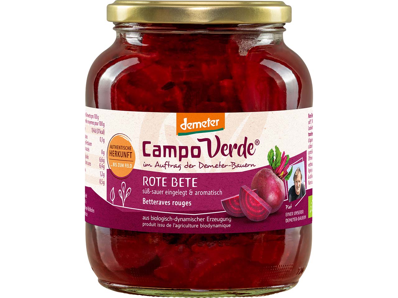 Campo Verde Bio-Rote Bete, süß-sauer eingelegt, 680 g
