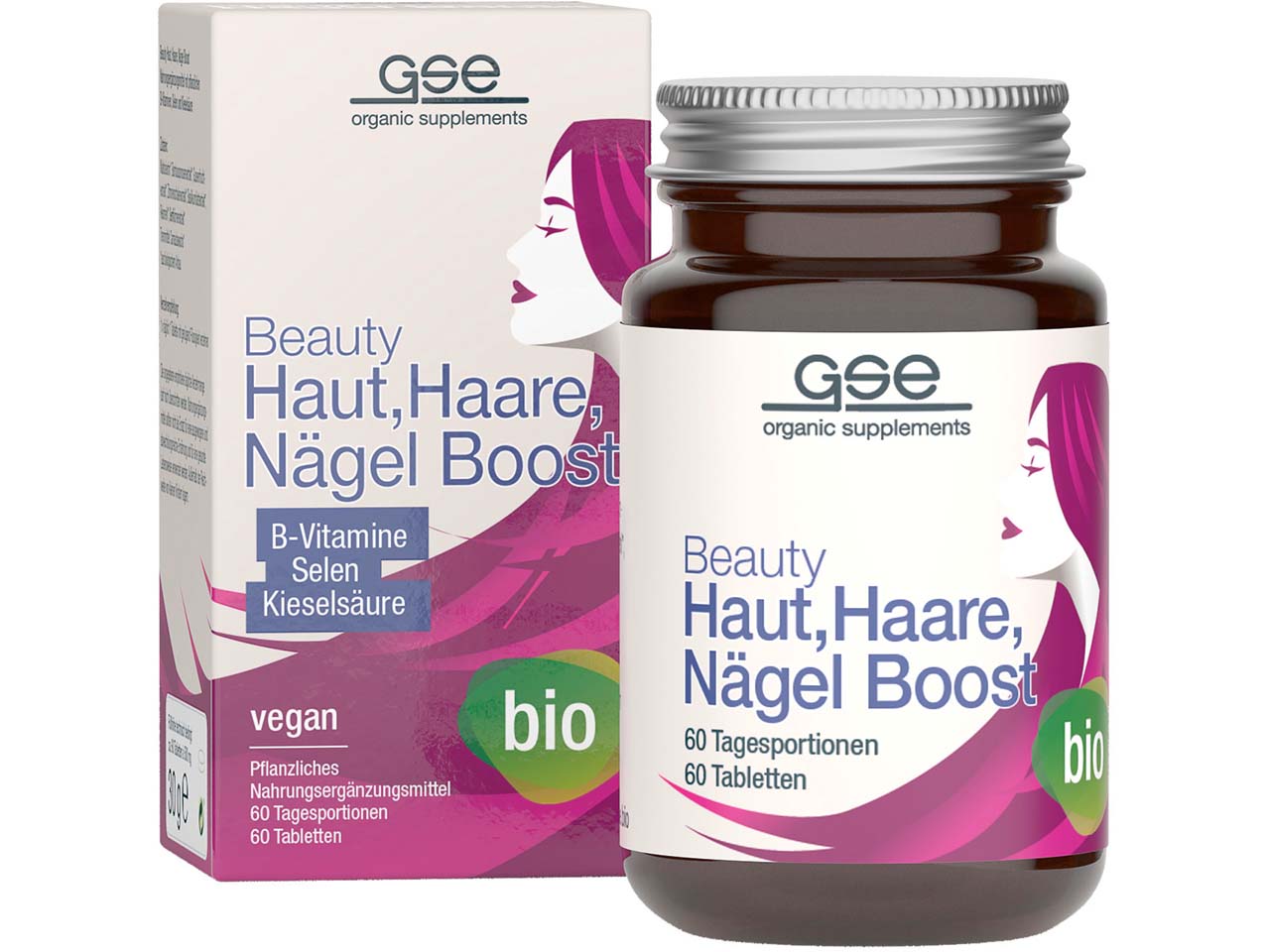 GSE Bio-Tabletten "Beauty" Haut, Haare, Nägel Boost, 60 Stück