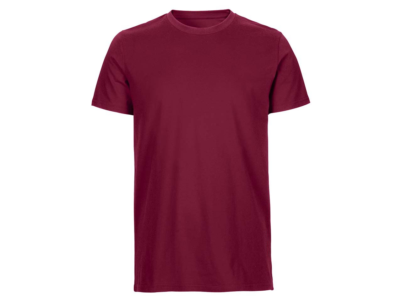 Neutral Bio-Herren-T-Shirt mit Rundhalsausschnitt bordeaux, Gr. M