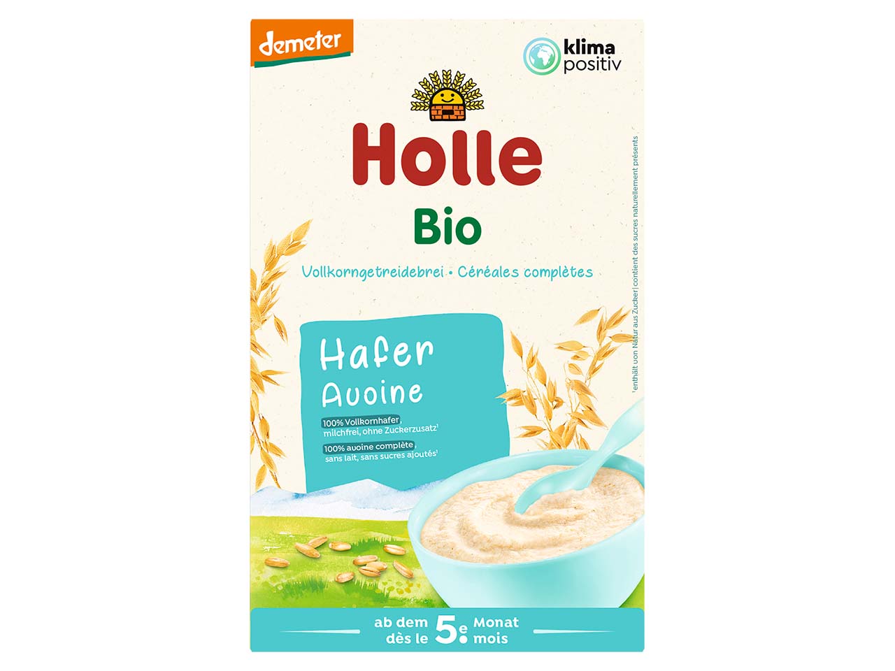 Holle Bio-Vollkorn-Getreidebrei Hafer, ab 5. Monat, 250 g
