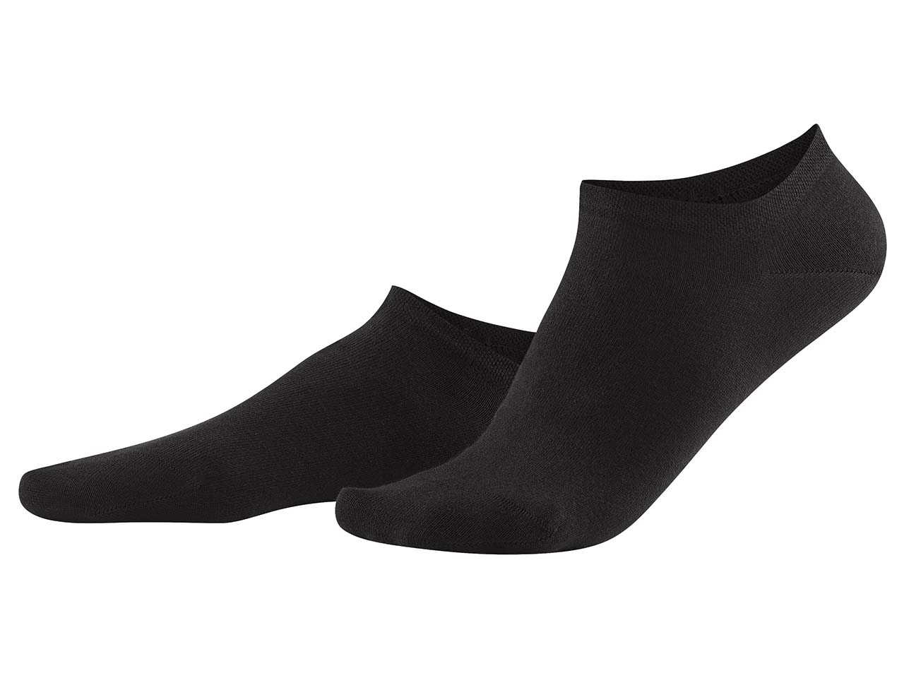 2er-Pack Living Crafts Bio-Damen-Sneaker-Socken "Abby" black, Gr. 39/42