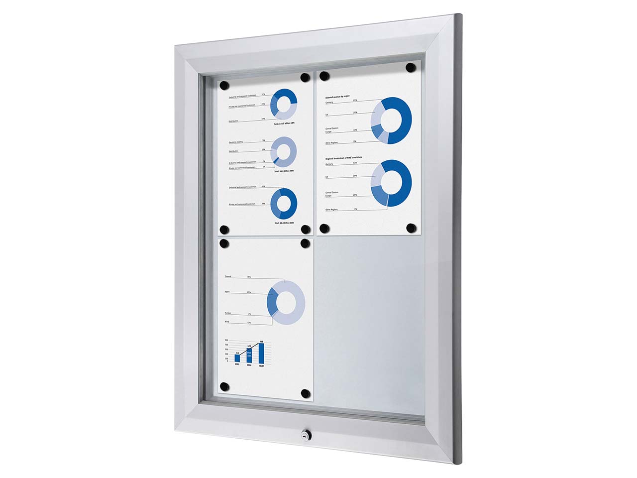 Schaukasten 'Leonard' B1 zertifiziert 4 x DIN A4