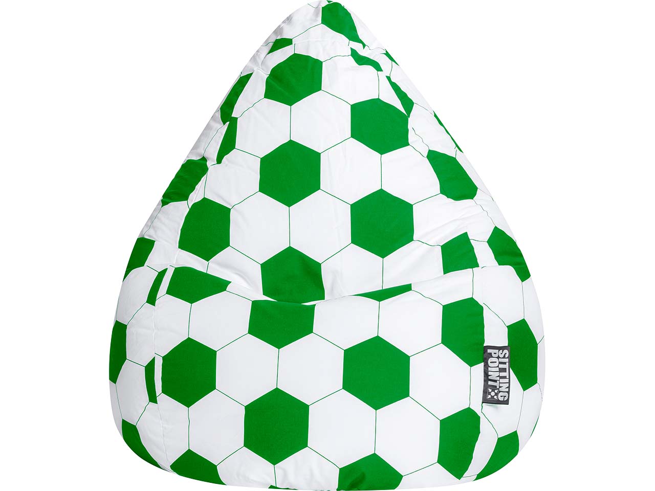 Sitzsack "Fankurve XL", 70 x 110 cm, grün-weiß