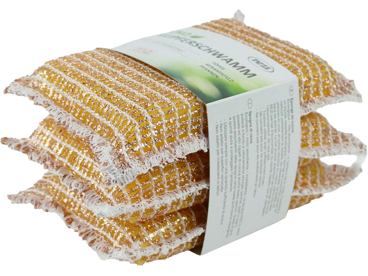 Rezi 3er-Pack Kupfer-Schwamm "Premium XL" 13 x 9 x 3 cm