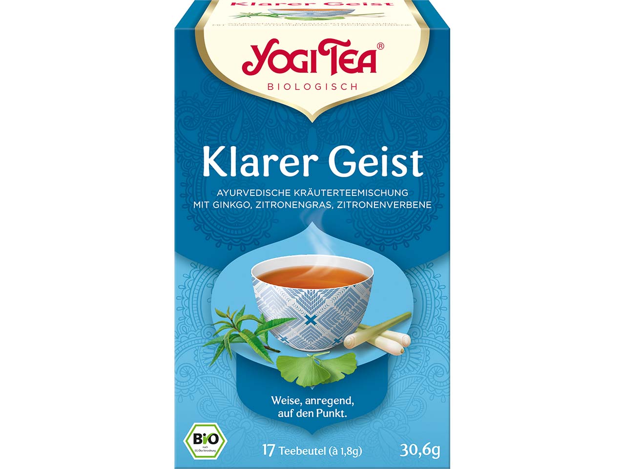 YOGI TEA Bio-Kräutertee "Klarer Geist", 30,6 g