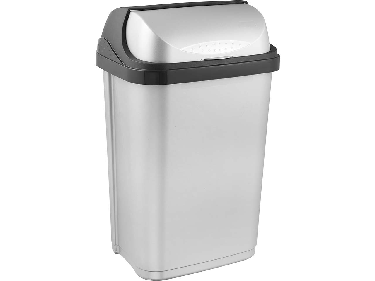 keeeper Abfalleimer "Rasmus" mit Schiebedeckel, 25 l, silber