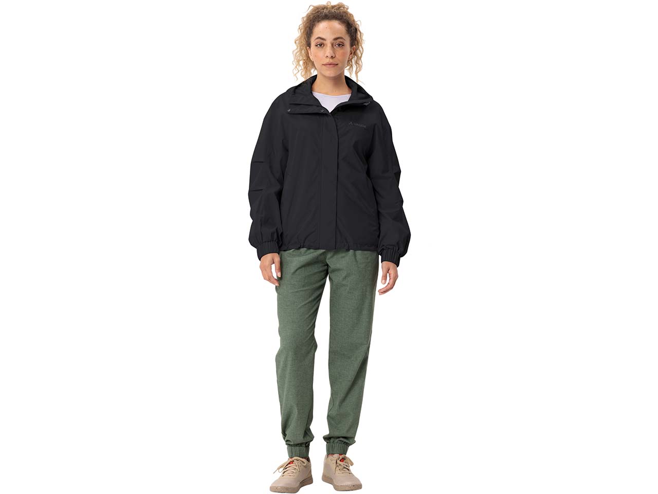 VAUDE Damen-Regenjacke 'Mineo' locker geschnitten, black, Gr. 36