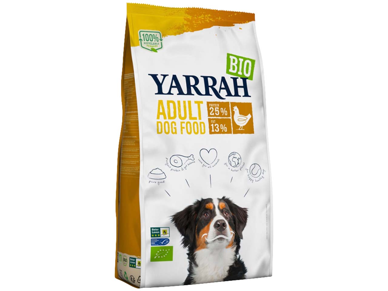 YARRAH Bio-Trockenfutter für ausgewachsene Hunde, Huhn, 10 kg