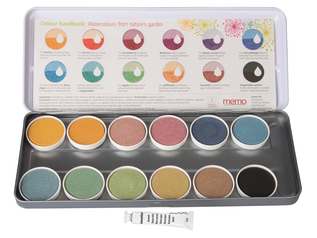 memo Malkasten 'Natural Colours' inkl. Deckweiß