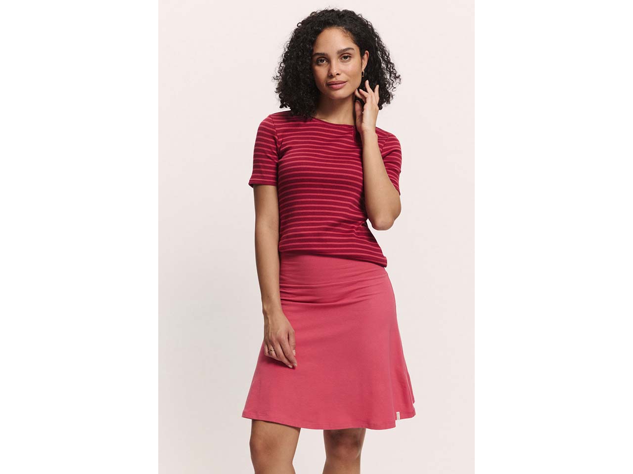 tranquillo Bio-Damen-Minirock 'Utee' mit Schlupfbund, holly berry, Gr. S