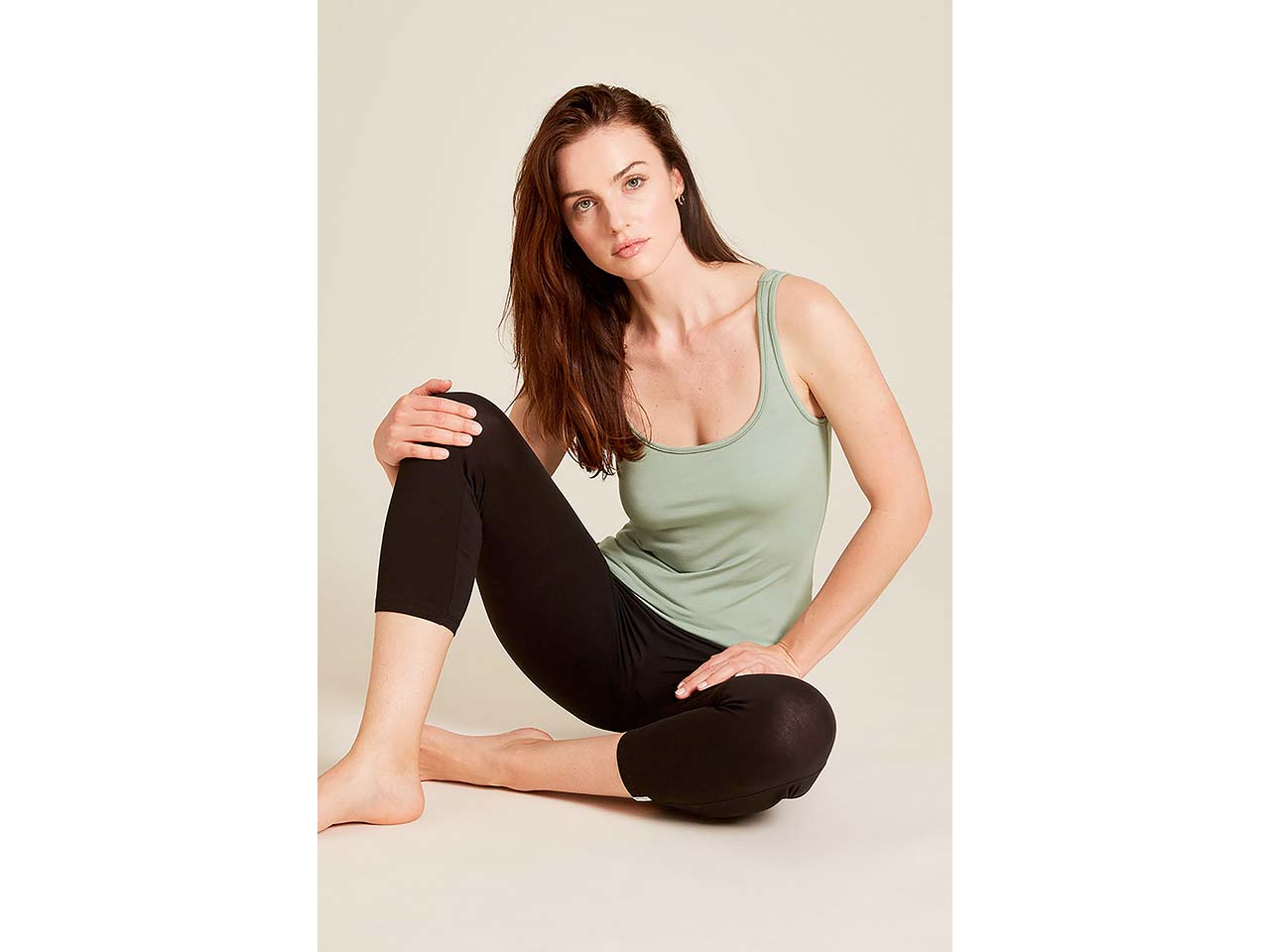 tranquillo Damen-Top aus Tencel, granite green, Gr. S