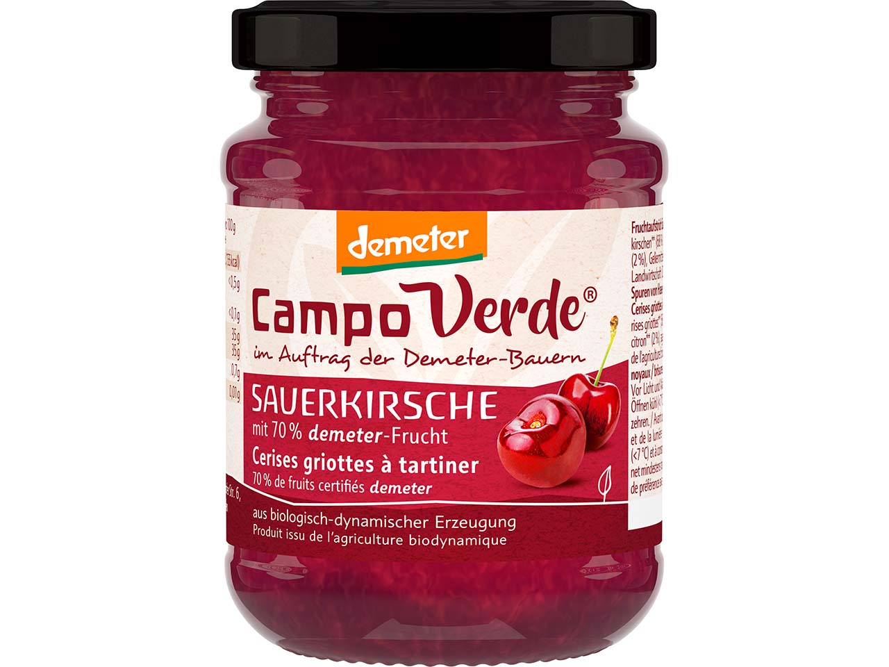 Campo Verde Bio-Fruchtaufstrich Sauerkirsche, 200 g
