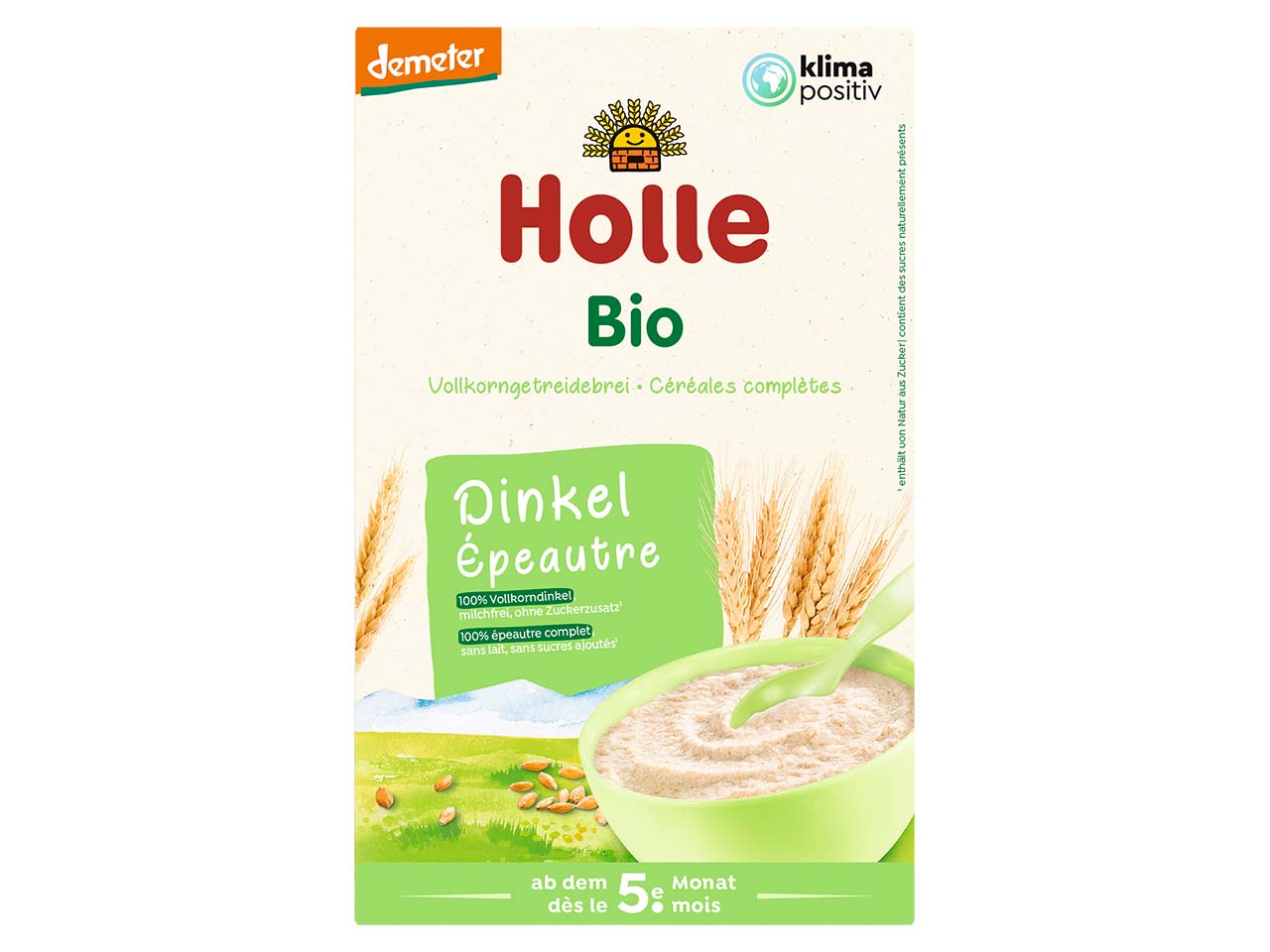 Holle Bio-Vollkorn-Getreidebrei Dinkel, ab 5. Monat, 250 g