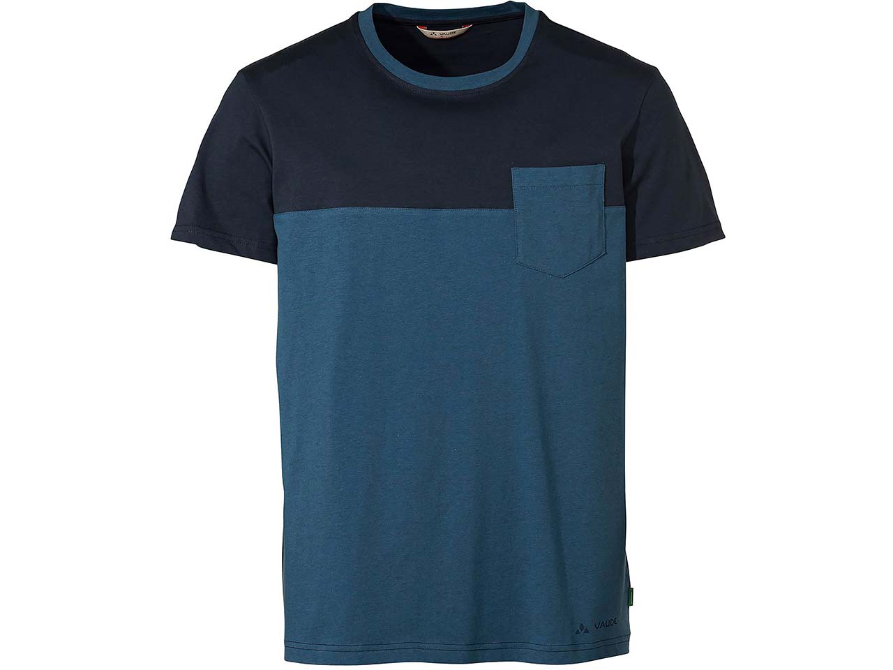 VAUDE Herren-T-Shirt "Nevis III" mit Brusttasche, baltic sea uni, Gr. S