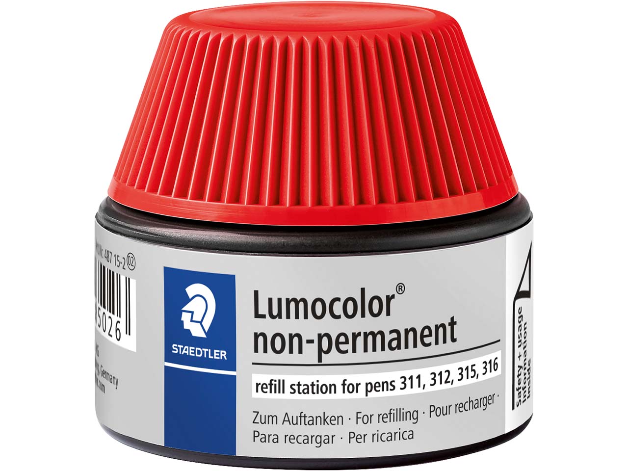 STAEDTLER Nachfülltinte für Universalstift "Lumocolor" wasserlöslich, rot