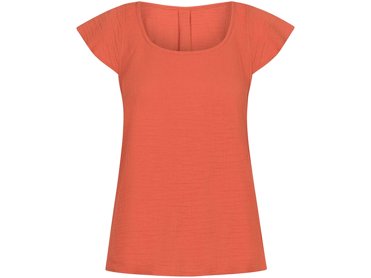 bleed Bio-Damen-T-Shirt "Sheersugger" mit Cap-Ärmeln, orange, Gr. L