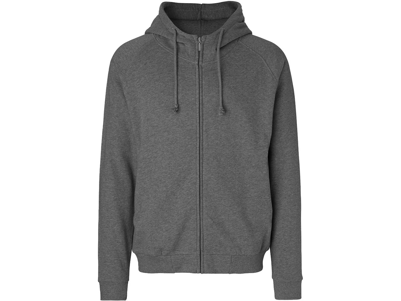 Neutral Bio-Unisex-Zip-Hoodie mit verstecktem Reißverschluss, dark heather, Gr. XXL