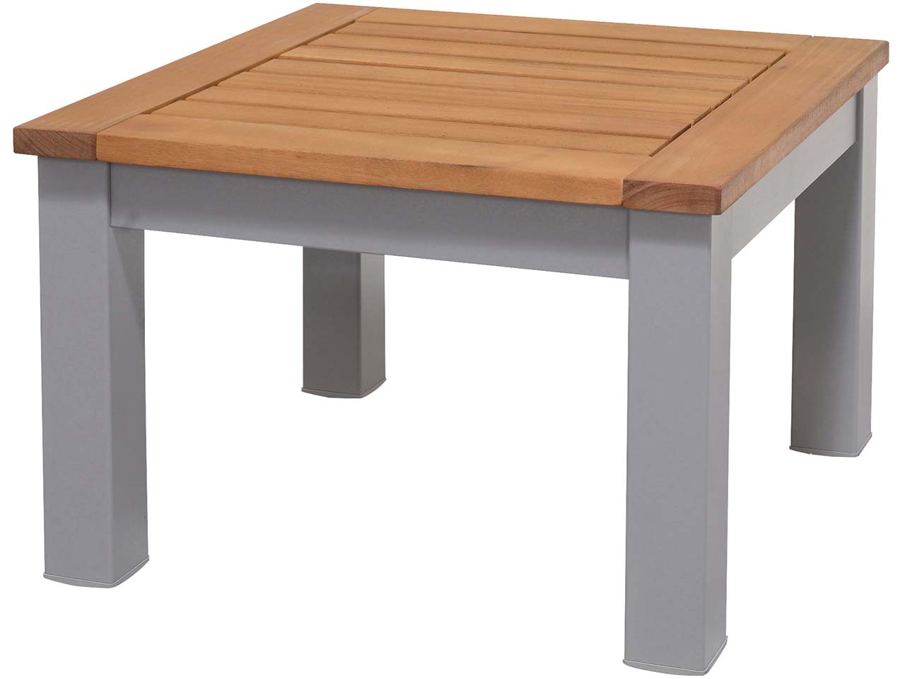 Garten-Couchtisch "Barcelona", 46 x 46 cm, silber