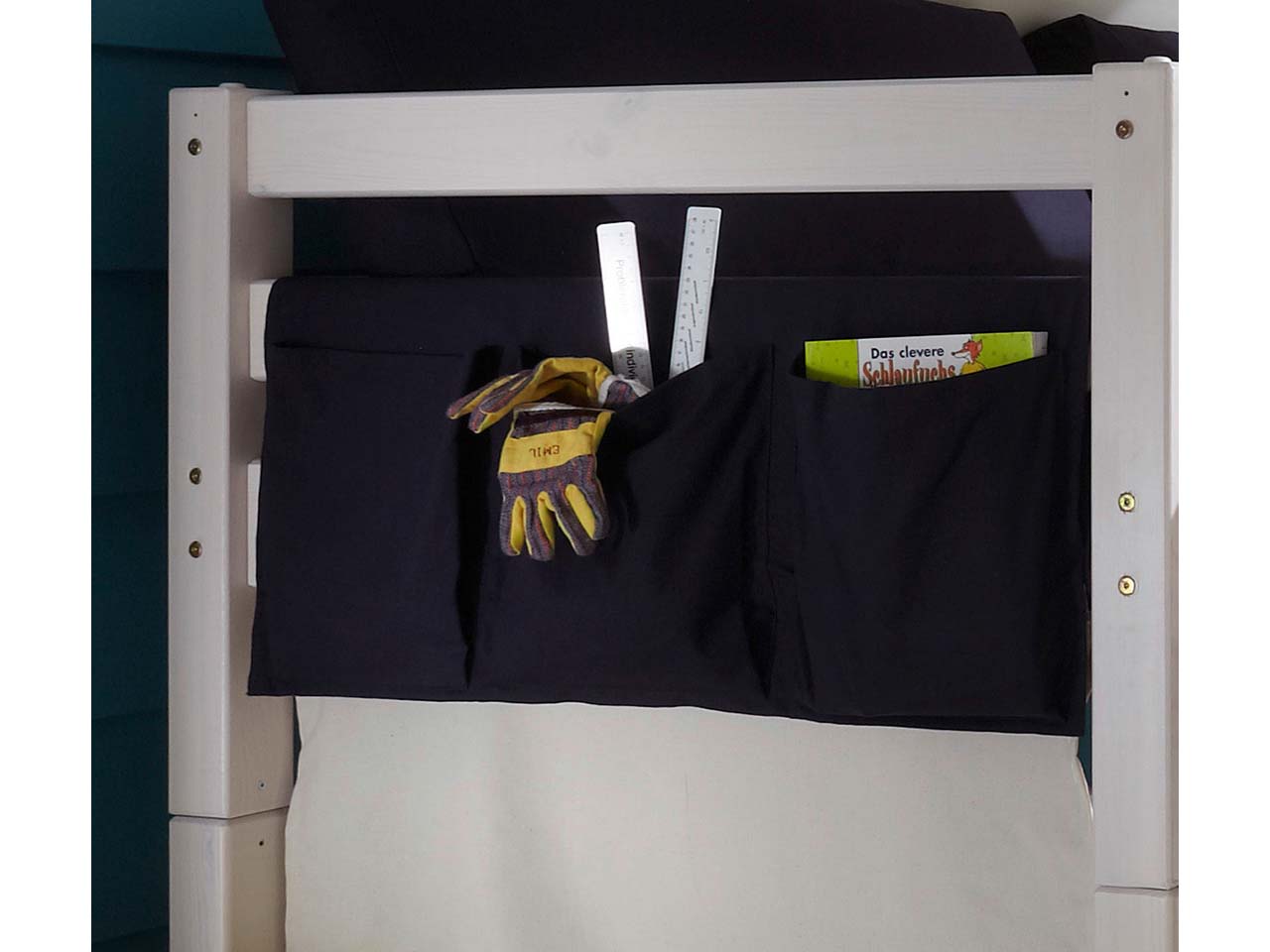 3er Tasche zum Einhängen für Hochbett "Infanskids" marineblau