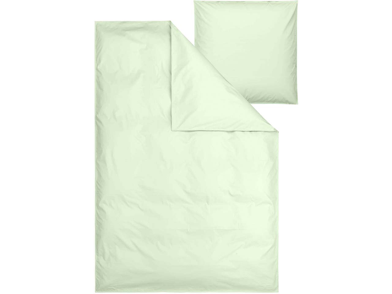 MELA Bio-Bettwäsche 'BHANU' aus Perkal, 2-tlg., 155 x 220/80 x 80 cm, matcha