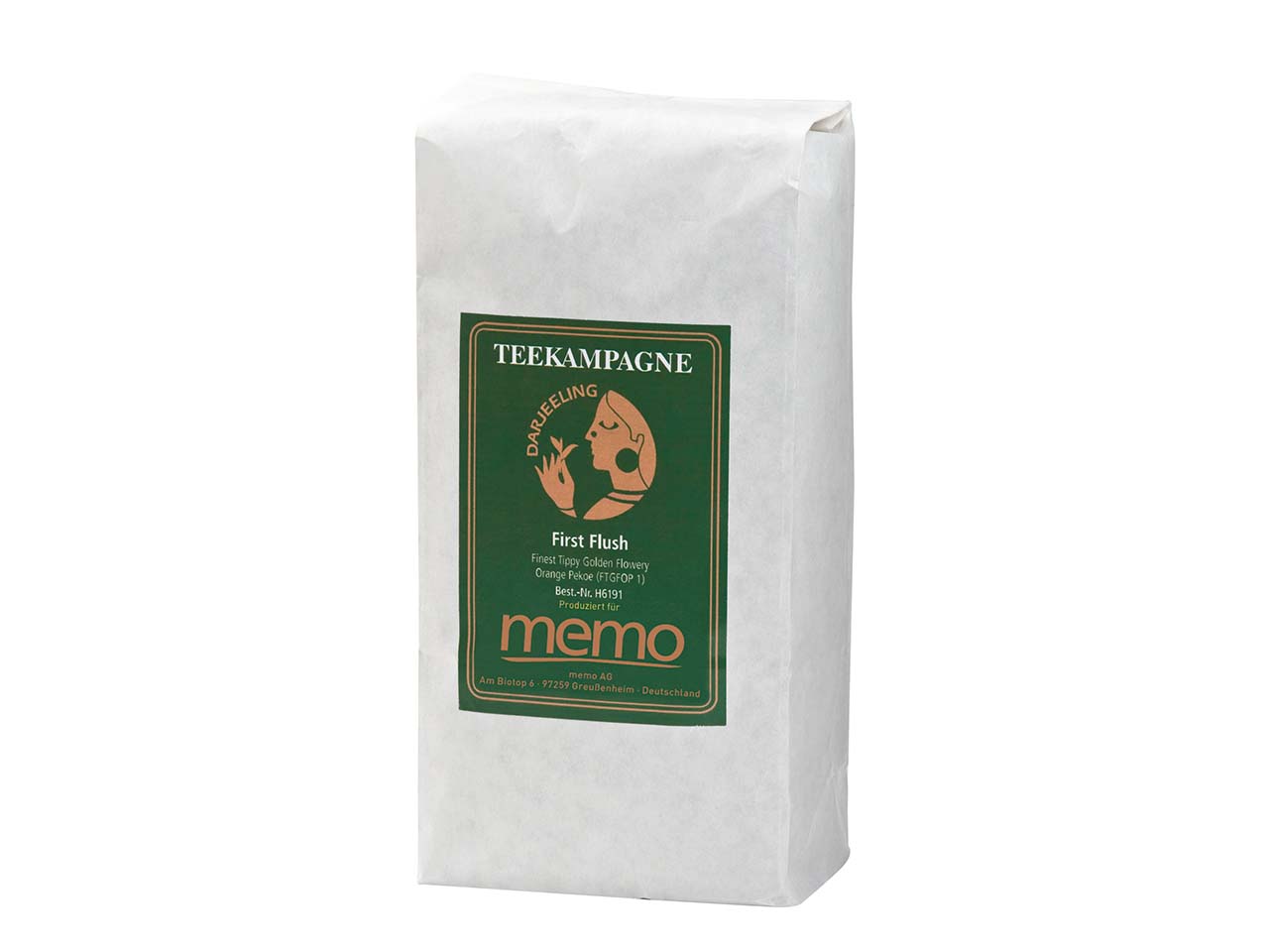 memo/Teekampagne Darjeeling First Flush Schwarztee Blend Bio/Naturland 500g