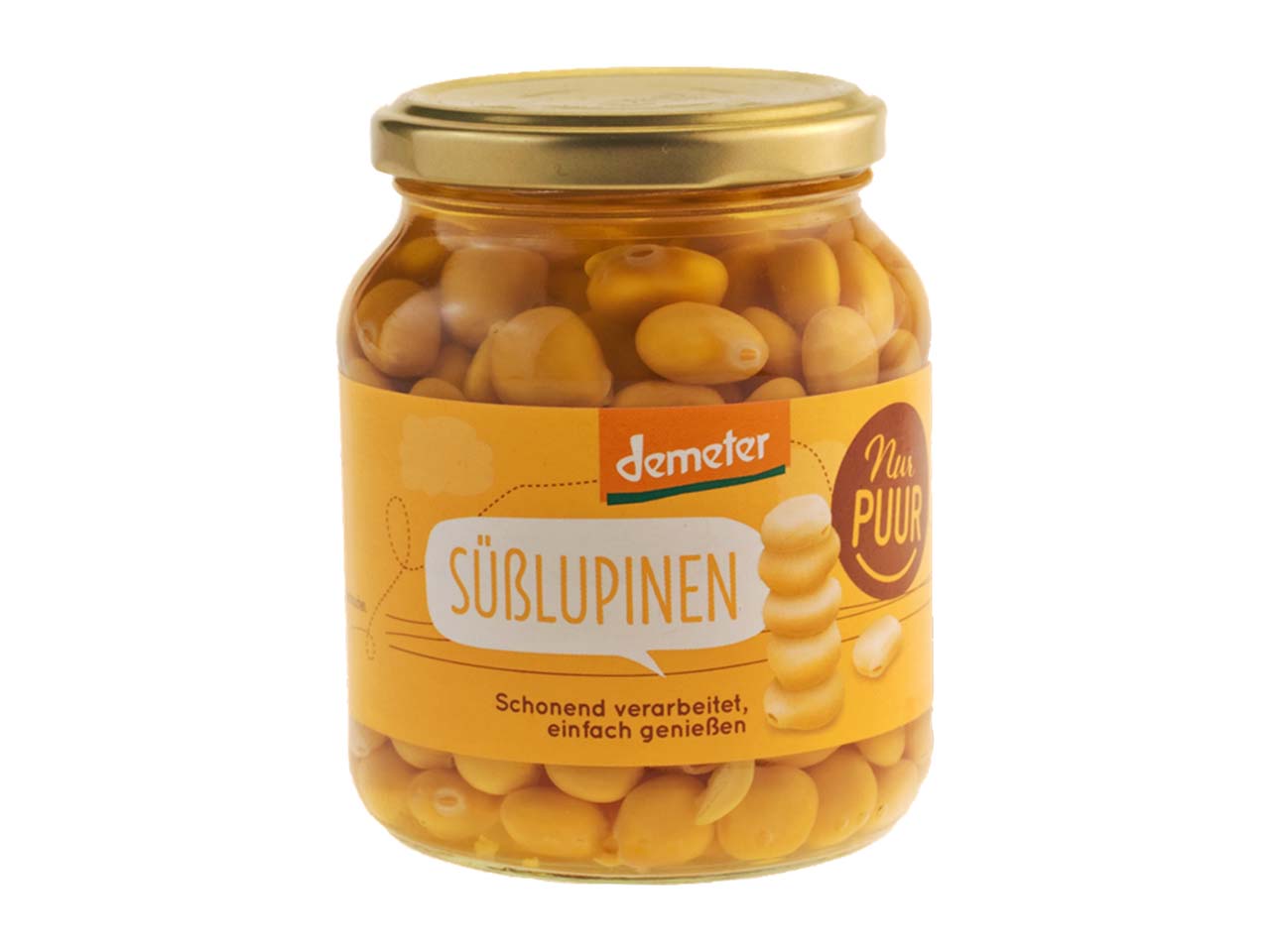 Nur PUUR Bio-Süßlupinen, demeter-zertifiziert, 340 g