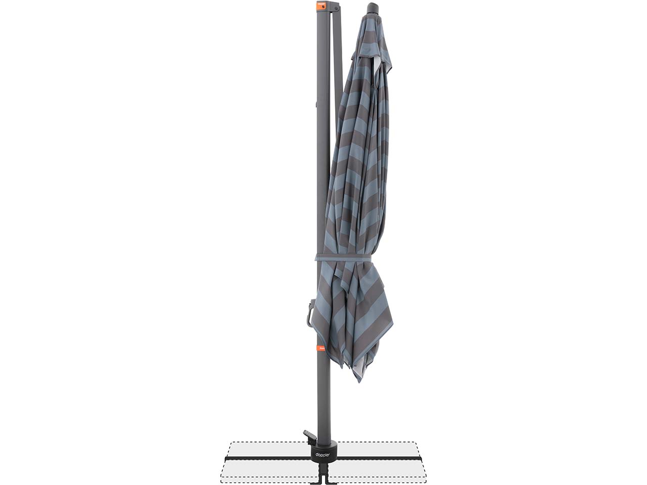 doppler Pendelschirm "myZone AX" 320 x 240 cm, Blockstreifen anthrazit