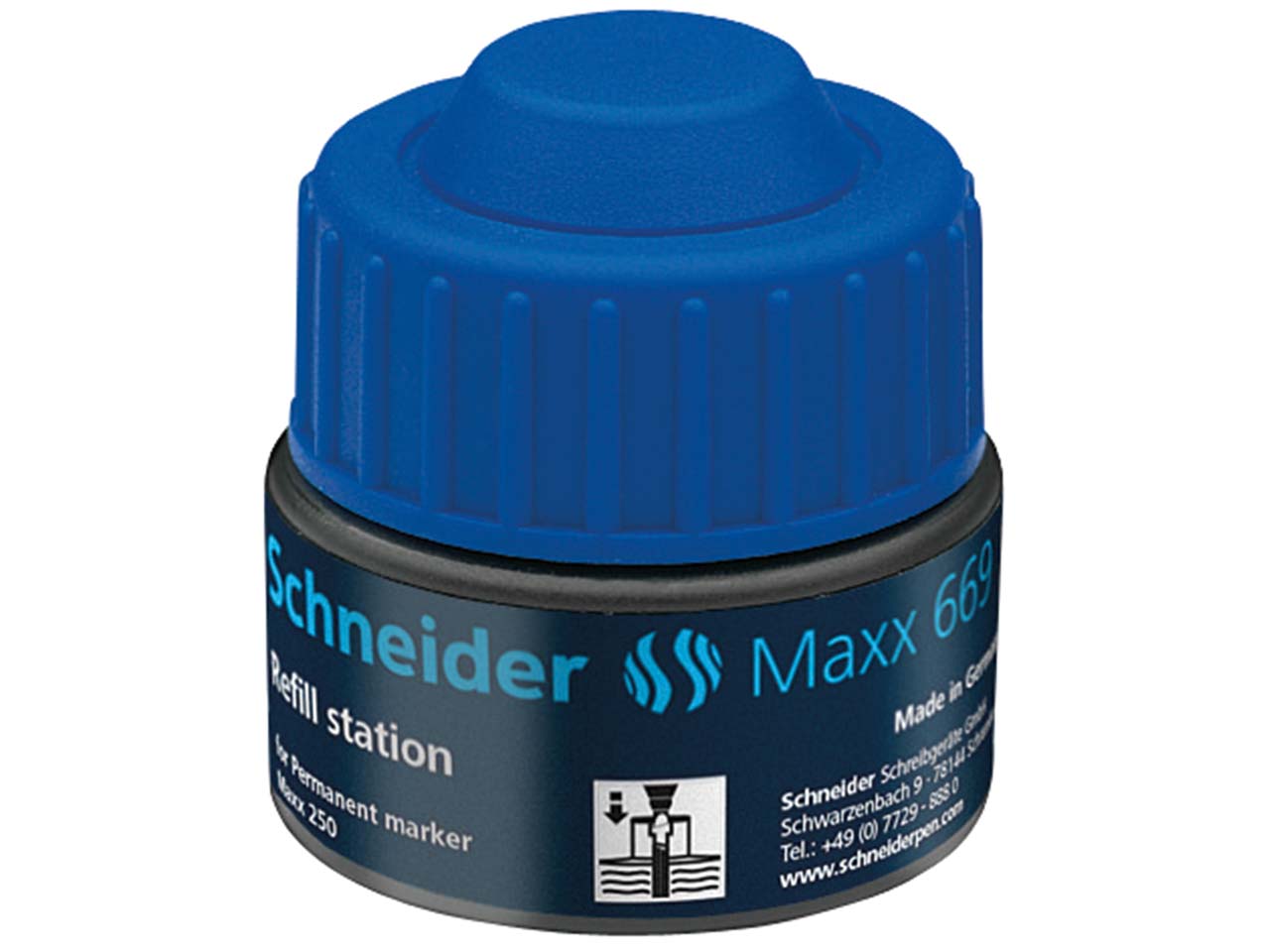 Schneider Nachfülltinte 669 für Permanent-Marker "Maxx 250" blau