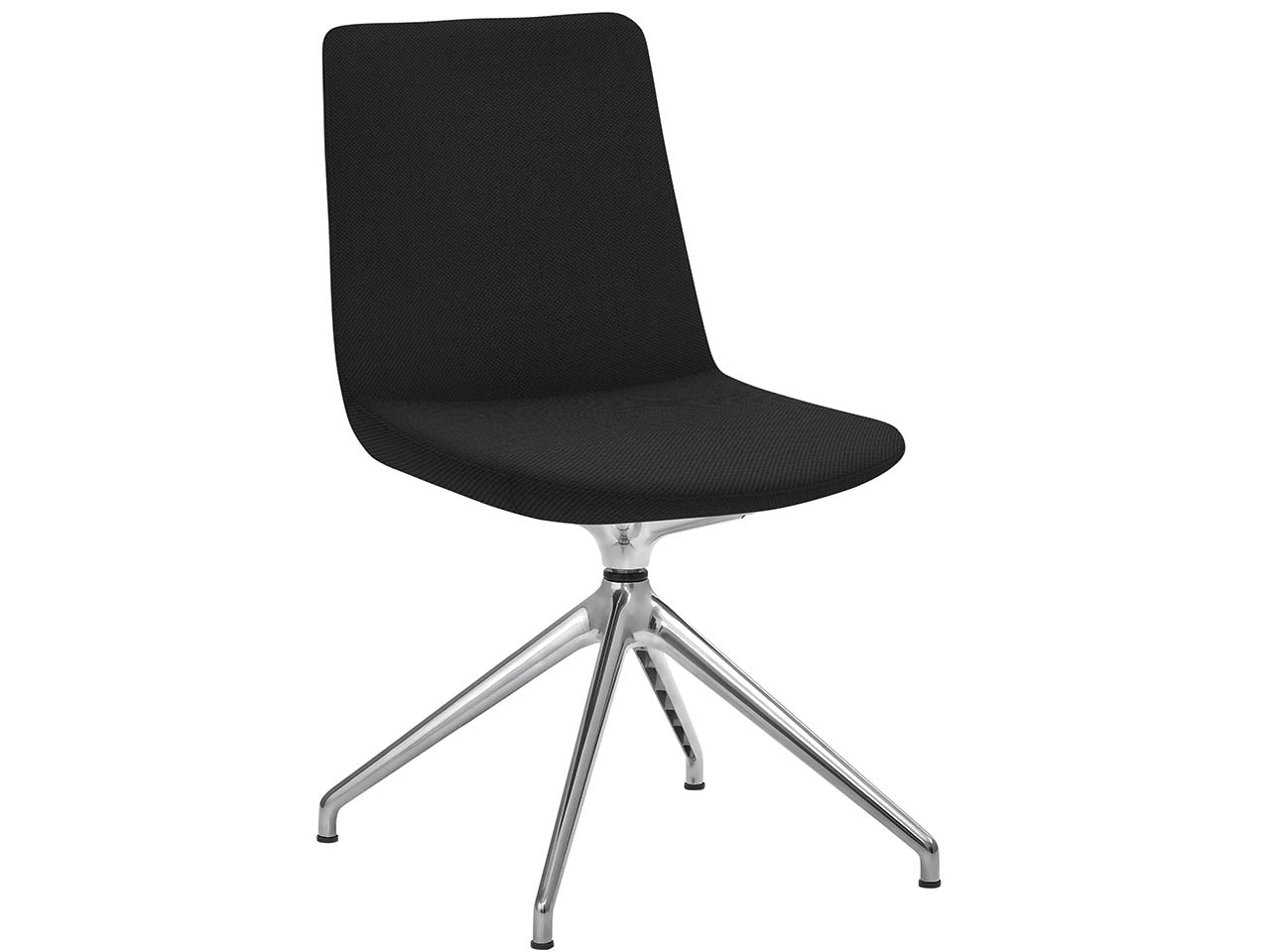 Besucherstuhl "2008" mit Sternfuß-Gestell, schwarz