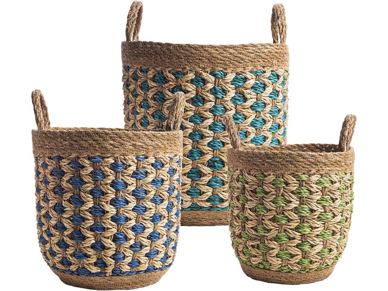 tranquillo 3er-Set Aufbewahrungskörbe "SEAWEED", dreifarbig