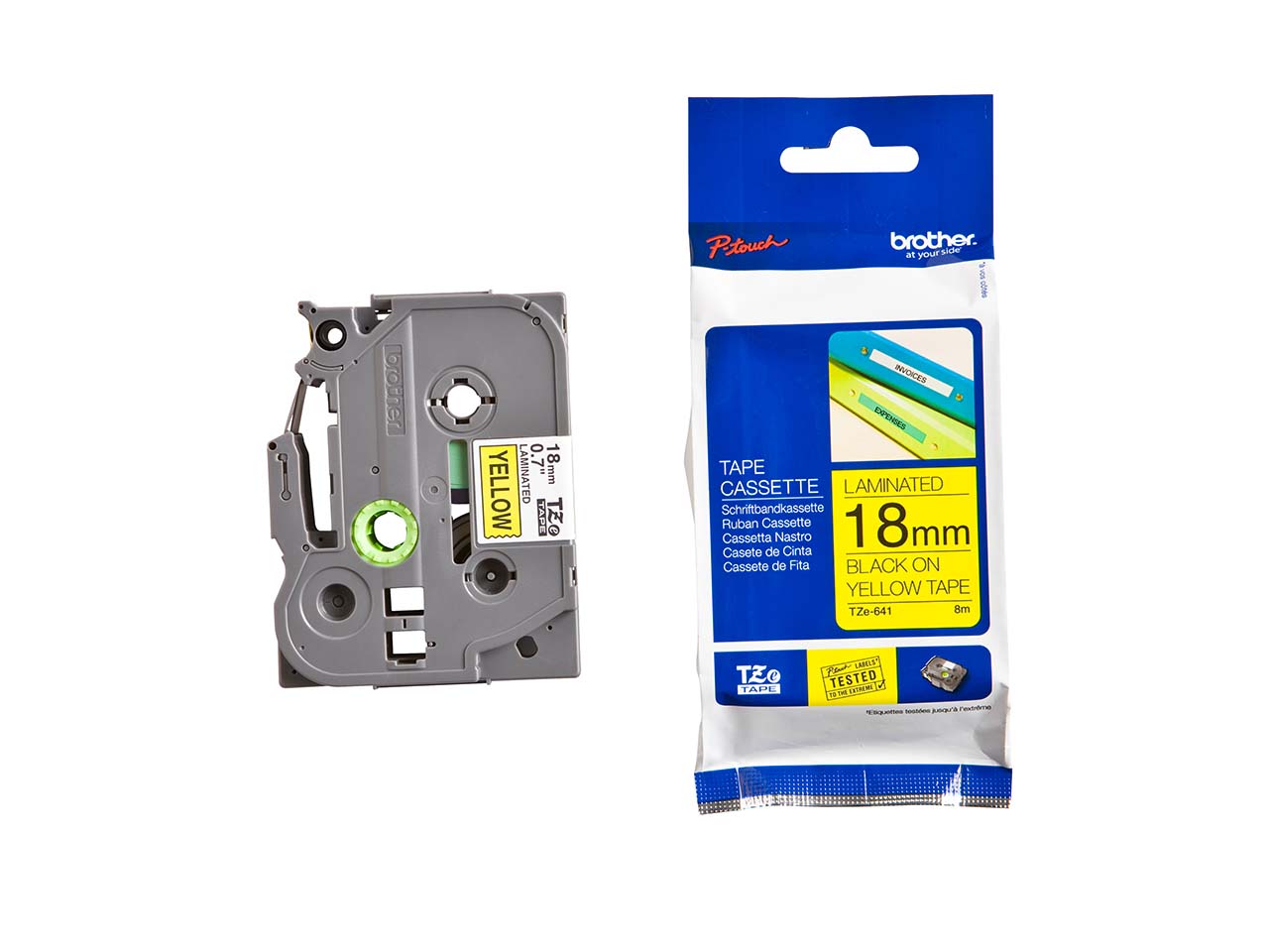 P-Touch Beschriftungsband 'TZe 641' gelb/schwarz
