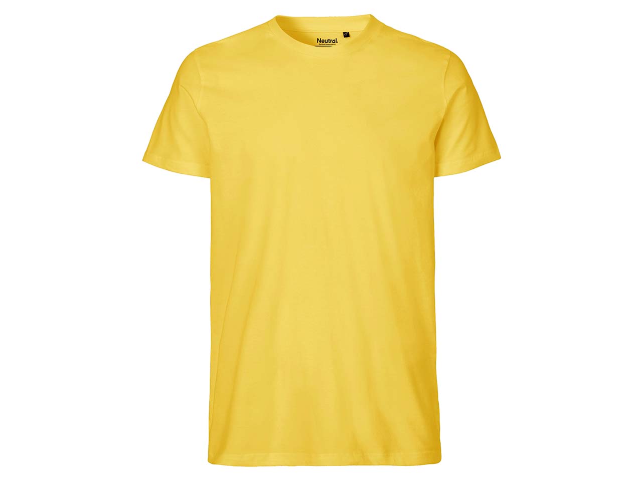 Neutral Bio-Herren-T-Shirt mit Rundhalsausschnitt, yellow, Gr. M