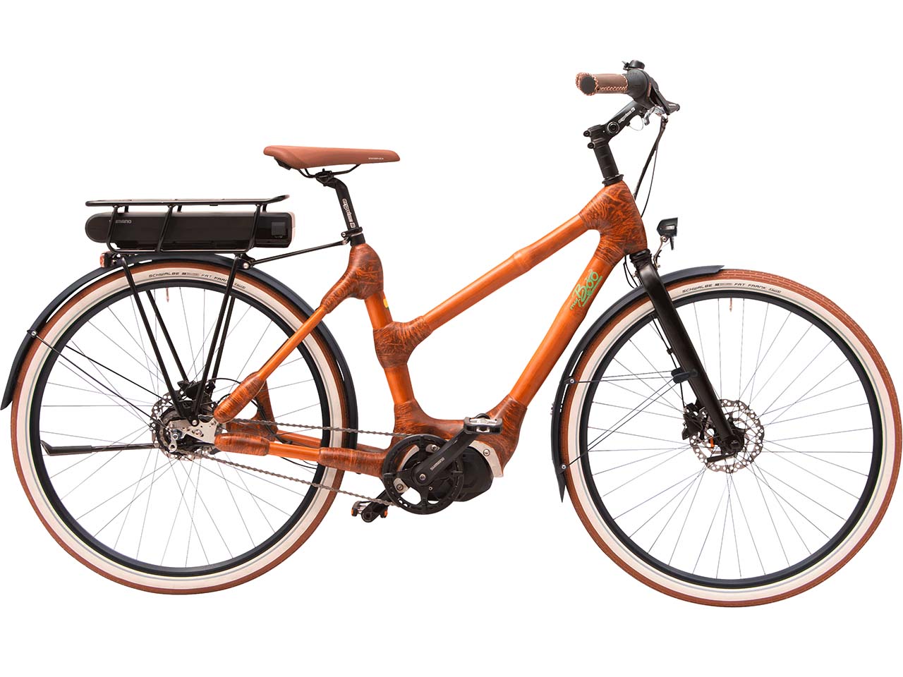 my Boo Bambusfahrrad "my Volta E5000" E-Bike mit Trapezrahmen, Rahmengröße 61